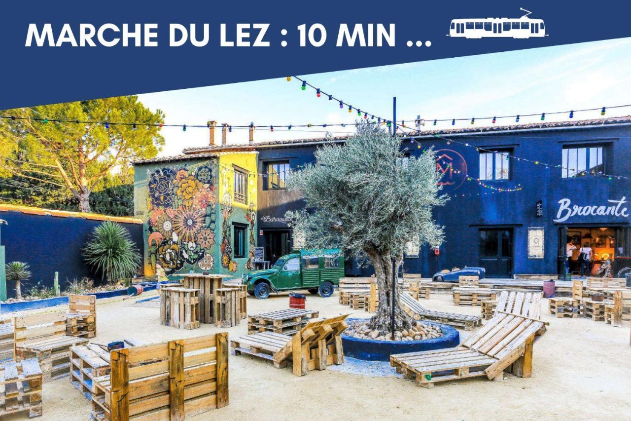 Nouveau - Jungle Montpeul - Clim - Wifi Fibre - Netflix - 5' Du Centre Et Gare - Parking - Loggia - 15' Des Plages Montpellier Bagian luar foto
