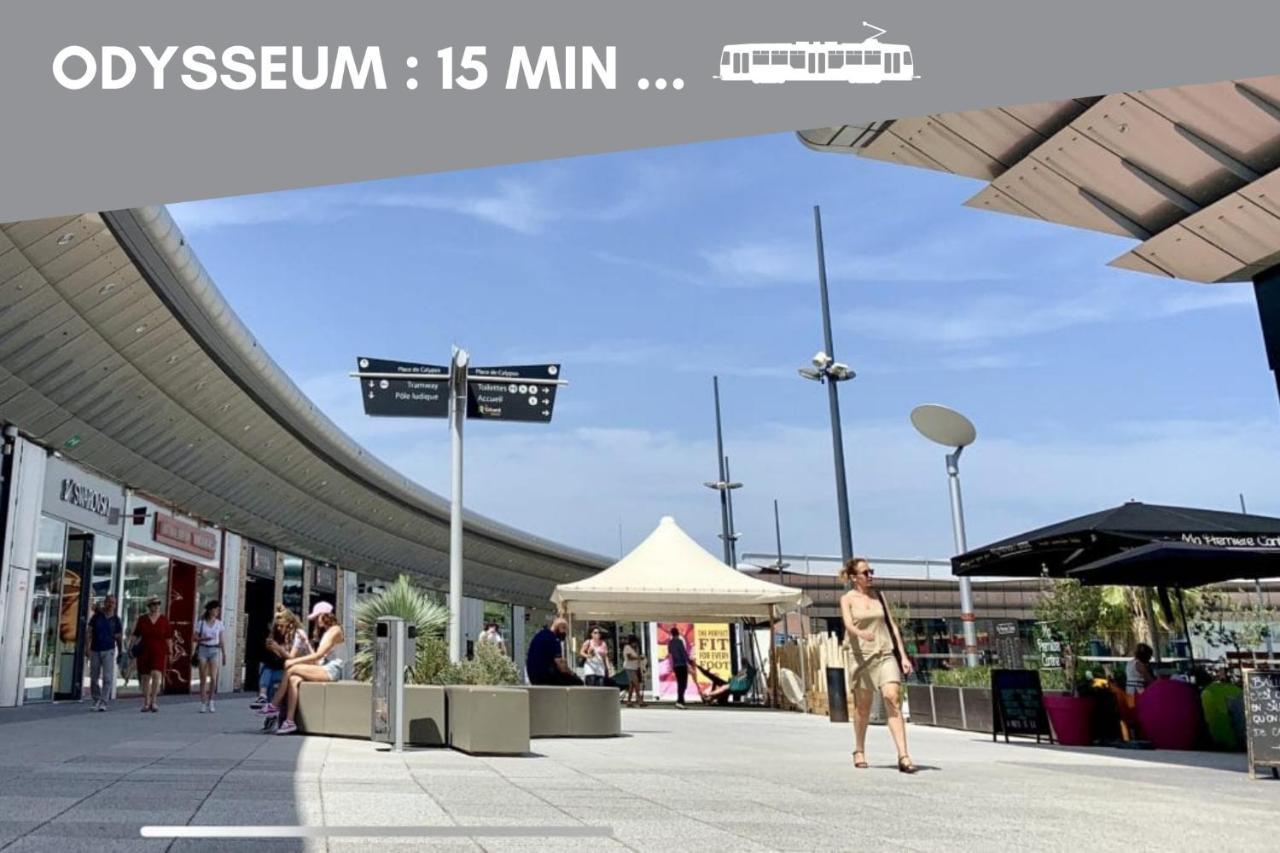 Nouveau - Jungle Montpeul - Clim - Wifi Fibre - Netflix - 5' Du Centre Et Gare - Parking - Loggia - 15' Des Plages Montpellier Bagian luar foto